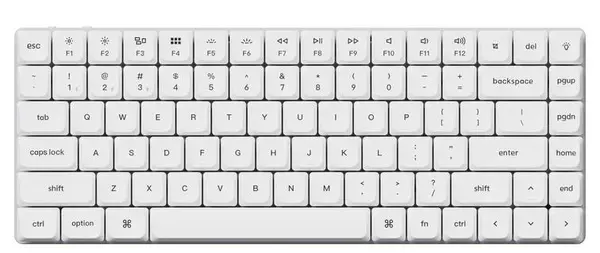 Tastatură mecanică Keychron - K3P-O3, wireless, Gateron Brown, LED, albă