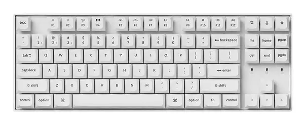 Tastatură mecanică Keychron - K8 Pro, wireless, K Pro Red linear, RGB, albă