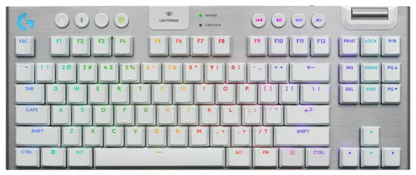 Tastatură mecanică Logitech - G915 X Lightspeed TKL Low-Profile, fără fir , Tactile, RGB, alb