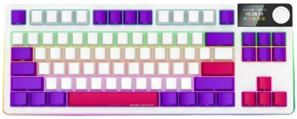 Tastatură mecanică Lorgar - KBP70TKLW, wireless, Linear, RGB, alb