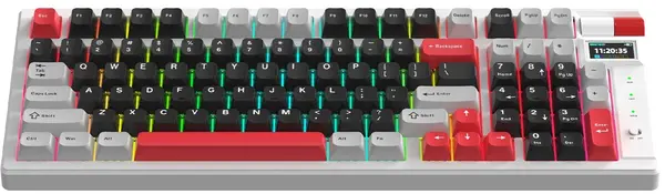 Tastatură mecanică Marvo - Monka Storm KG991W, wireless, RGB, albă