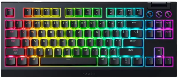 Tastatură mecanică Razer - BlackWidow V4 Tenkeyless HyperSpeed, fără fir, Tactile, RG negru