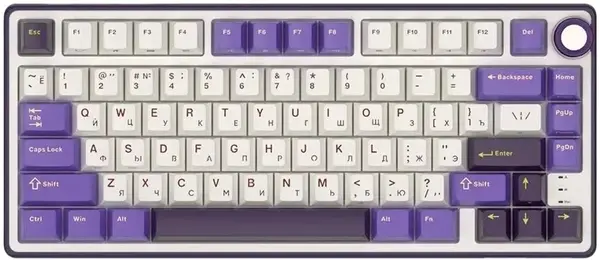 Tastatură mecanică Royal Kludge – R75, K Silver, RGB, Blackberry Mousse
