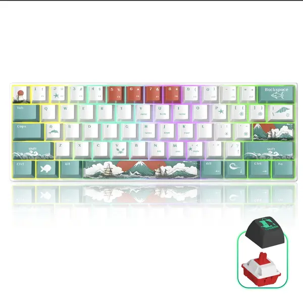 Tastatura Mecanica Timebox, 60%, Hot-Swap, RGB, Cablu Type-C Detasabil - Default Title