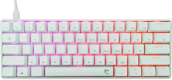 Tastatură mecanică White Shark - SHINOBI 2, Linear, albă