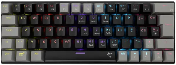 Tastatură mecanică White Shark - Wakizashi 2, Blue Switch, RGB, negru /gri