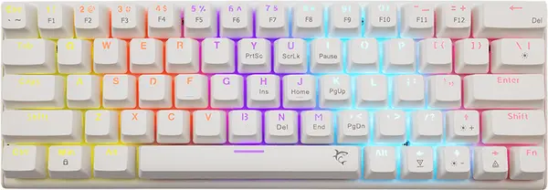 Tastatură mecanică White Shark - WAKIZASHI-2 White, Blue Sw., alb