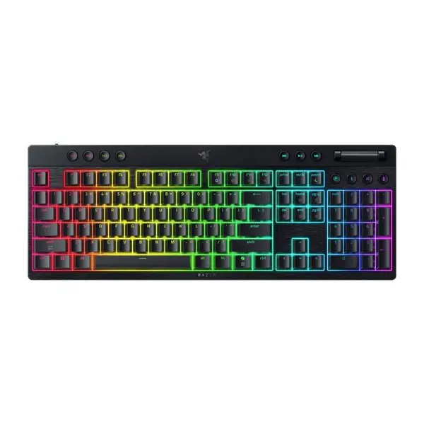 Tastatura mecanica wireless Razer Blackwidow V4 Low profile HyperSpeed, switch Razer Low-profile Mechanical Switches (Orange Tactile), 110 taste, iluminare Razer Chroma RGB, negru