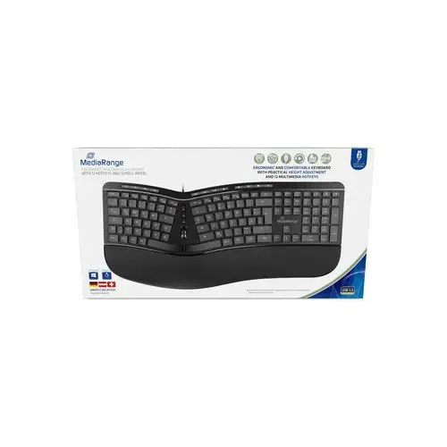 Tastatura multimedia cu fir MediaRange, 124 butoare si Scroll-wheel