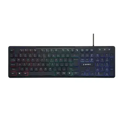 Tastatura multimedia Gembird KB-UML3-02, USB, Layout US, Negru