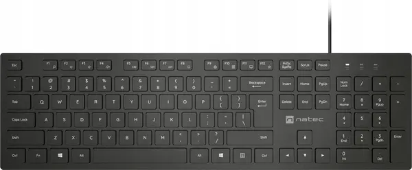 Tastatură Natec - Herring, slim, neagră