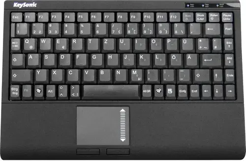 Tastatura office KeySonic ACK-540U+ (US), USB, Layout US, Touchpad (Negru)
