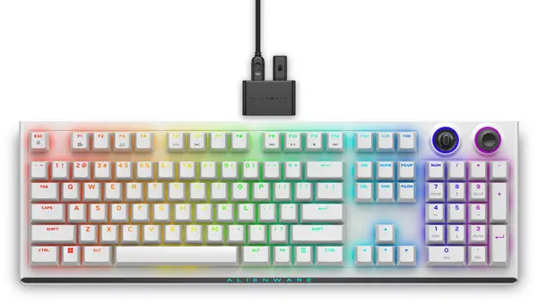 Tastatură pentru jocuri Alienware - AW920K, fără fir, RGB, Lunar Light