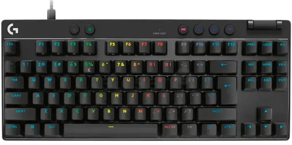 Tastatură pentru jocuri Logitech - Pro X TKL Rapid, RGB, negru