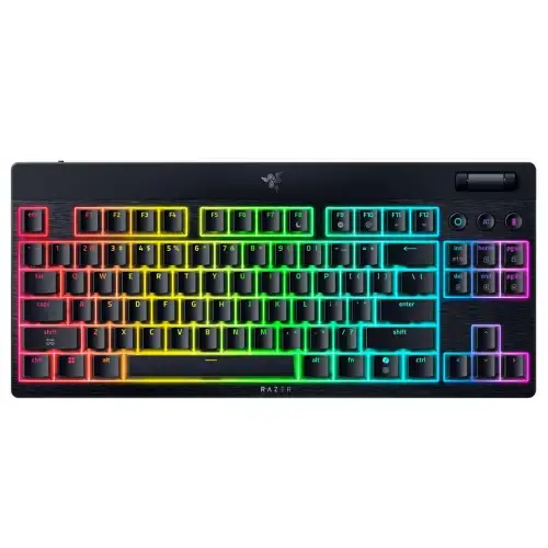Tastatura Razer Blackwidow V4 TKL Low-profile, Orange Tactile Switch, RGB, Wired, Wireless 2.4Ghz, Bluetooth (Negru)