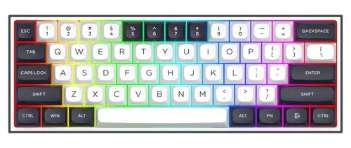 Tastatura Redragon Alcor, iluminare RGB, Wired, Wireless 2/4Ghz, Bluetooth (Alb/Negru)
