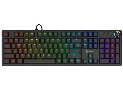 Tastatura Savio Styx, Outemu Red Switches, iluminare RGB, Wired, USB (Negru)