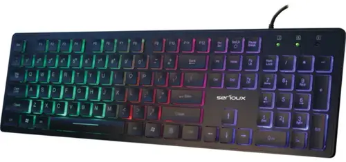 Tastatura Serioux 9500i, Iluminata, USB (Negru)
