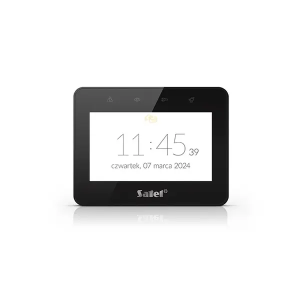 Tastatura touch screen Satel Integra INT-TSG2R-B, 4.3 inch, functii MACRO, Mifare 13.56 MHz, slot card, negru