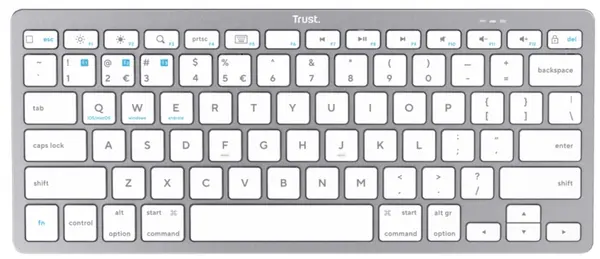 Tastatură Trust - Basics Bluetooth, wireless, argintie