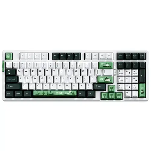 Tastatura VGN V98 Pro Gaming Berry Ice Cream Forest, Wireless 2.4Ghz, Wired, Bluetooth, iluminare RGB (Multicolor)