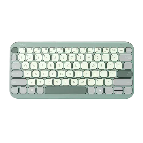 Tastatura Wireless ASUS Marshmallow KW100, Bluetooth, 75%, Copilot Key (Verde)