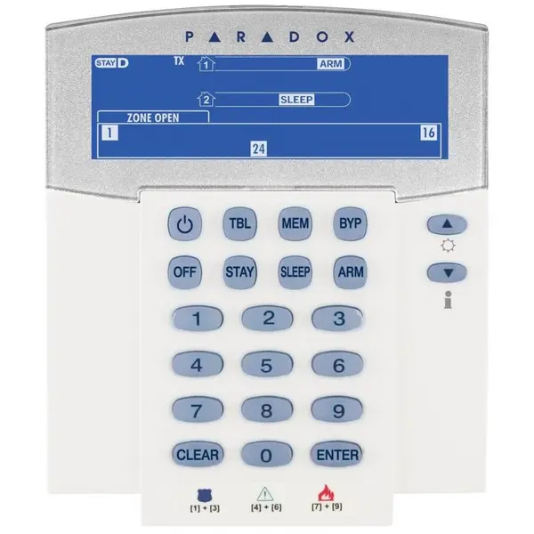 Tastatura wireless LCD Paradox K38 32 zone