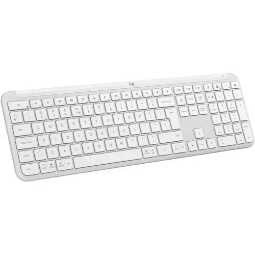 Tastatura wireless Logitech Signature Slim K950, 2.4GHz&Bluetooh, Alb