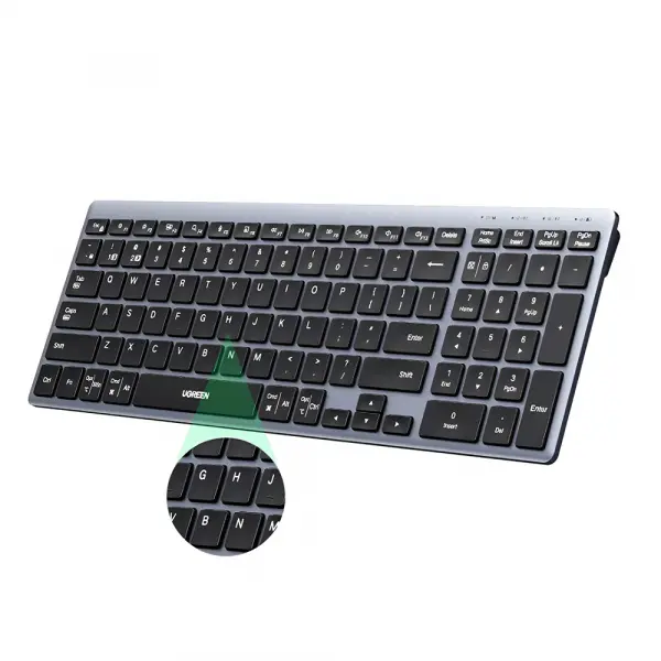 Tastatura Wireless UGREEN K552 (75163), BT / Wi-Fi, Neagra