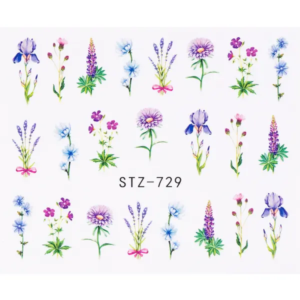 Tatuaj Unghii LUXORISE Flower Night, STZ-729