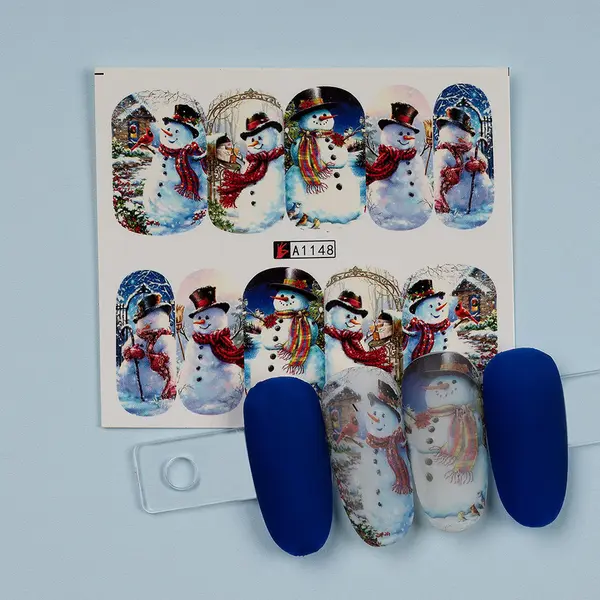 Tatuaj Unghii LUXORISE Snowmen Hug, A1148