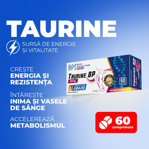 Taurina, 500mg, 60 comp.