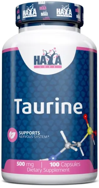 Taurine, 500 mg, 100 capsule, Haya Labs