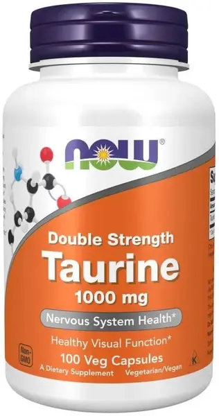 Taurine Double Strength, 1000 mg, 100 vege capsule, Now