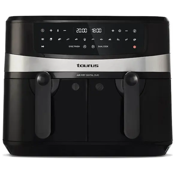 Taurus Friteuza cu aer cald Taurus Air Fry Digital, Duo Double, Capacitate 9 L, Putere 2200 W, Negru