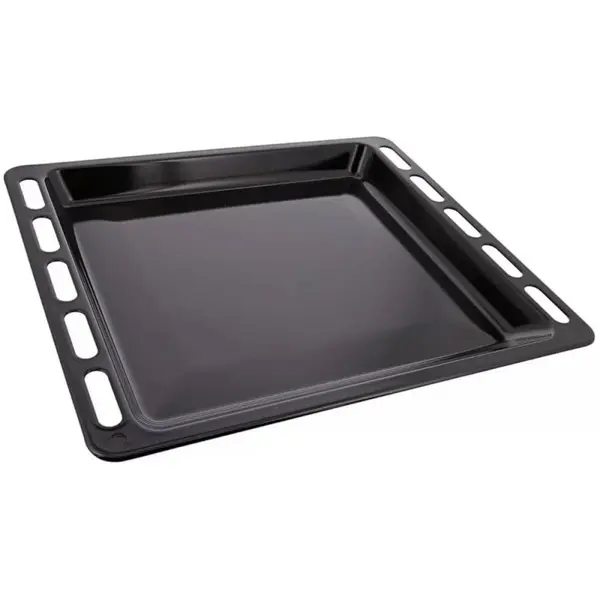 Tava de Copt Emailata pentru Aragaz, Inalta, 45.6 x 36 x 5 cm, Neagra, Emailul Medias