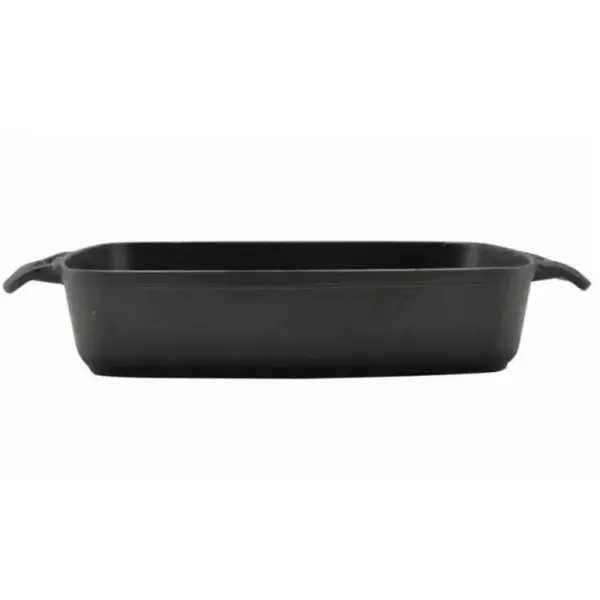 Tava din Fonta fara Capac, 34 x 25 x 7 cm, Neagra, Perfect Home