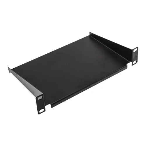 Tavă fixă 2U pentru rack 19, 300 mm adâncime, 15 kg, negru RAL 9004, ASYTECH Networking ASY-S-2U300
