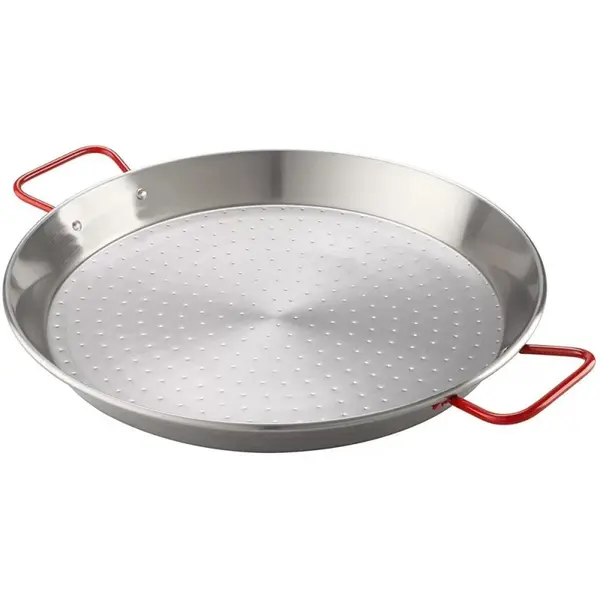 Tava pentru Paella, 40 cm, cu Manere, din Otel Lustruit, Perfect Home