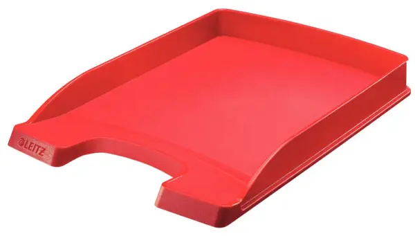 Tavita de birou rosie polistiren A4 Leitz Slim Tavita de birou rosie polistiren A4 Leitz Slim