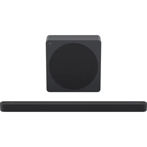 TCL Soundbar Slim TCL A65K , 3.1.2, 410W, Bluetooth 5.3, Sunet Bang & Olufsen, Dolby Atmos & DTS-Virtual:X, HDMI eARC, Subwoofer Wireless, Negru