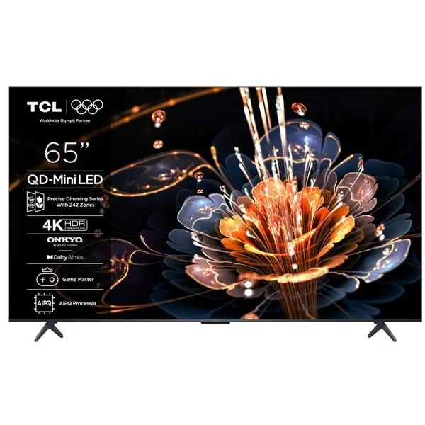 TCL Televizor Smart Mini LED TCL 65C61K, 164 cm, Ultra HD 4K, CI+, smart Google TV, Negru