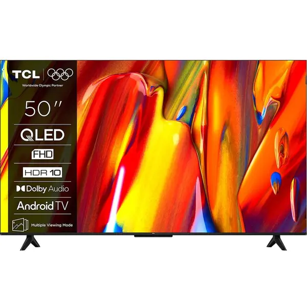 TCL Televizor Smart TCL QLED 50S59K, 50 (126 cm), Smart Android TV, 60 Hz, Clasa E, Negru