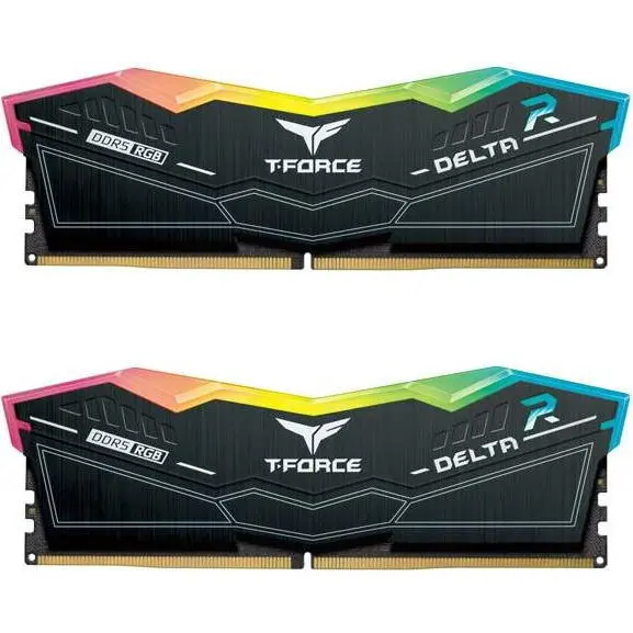 Teamgroup Kit dual memorie RAM Team Group Delta RGB, Capacitate DDR5 32GB (2 x 16GB), Frecventa 7200 MHz, CL 34, Negru