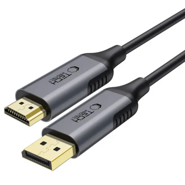 Tech-Protect Cablu Video Tech-Protect Ultraboost, DisplayPort la HDMI, Rezolutie maxima 4K / 60Hz, cablu 2m, Negru