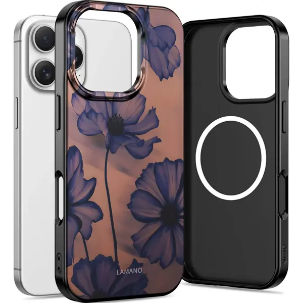 Tech-Protect Husa MagSafe pentru Apple iPhone 16 Pro, Tech-Protect, Lamano Velvet Night, Neagra