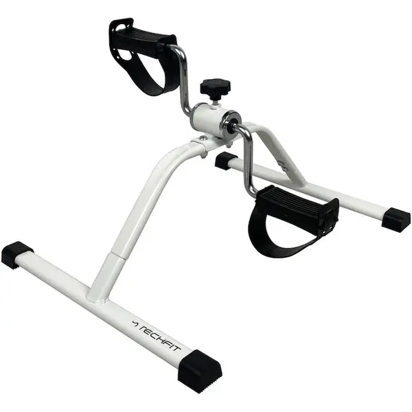 TECHFIT Pedalier Techfit Simplu – mini bicicleta recuperare cu franare ajustabila, compacta si usoara (55x40x25 cm, 2.08 kg net), pentru antrenament brat/picior, ideal pentru sedentarism, varstnici si femei insarcinate