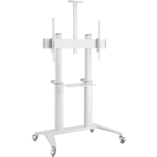 TECHLY Aluminium Ultra-modern TV Cart for TV from 70 to 120 White