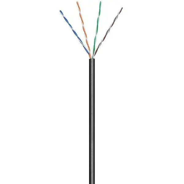 TECHLY Cablu U/UTP Hank Cat.5E CCA 100m 4 cupluri rigid exterior negru