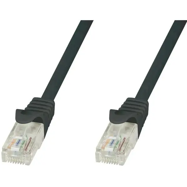 TECHLY PRO Cablu de rețea patch CCA Cat.5E UTP negru , 0.5m